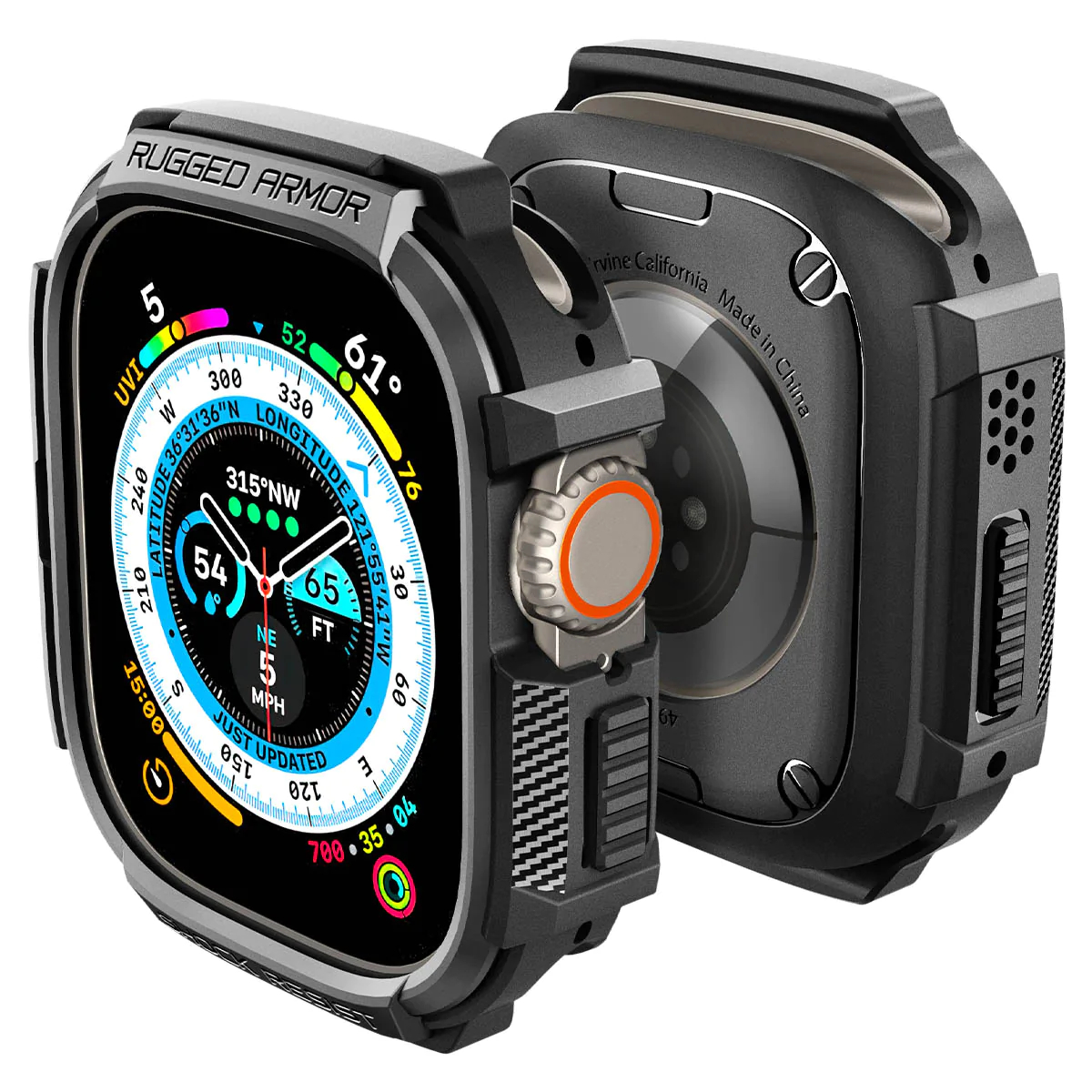 Spigen Apple Watch Series Ultra Case (49mm) Rugged Armor Apple Watch Case Apple Watch Cover Casing Drop Protection