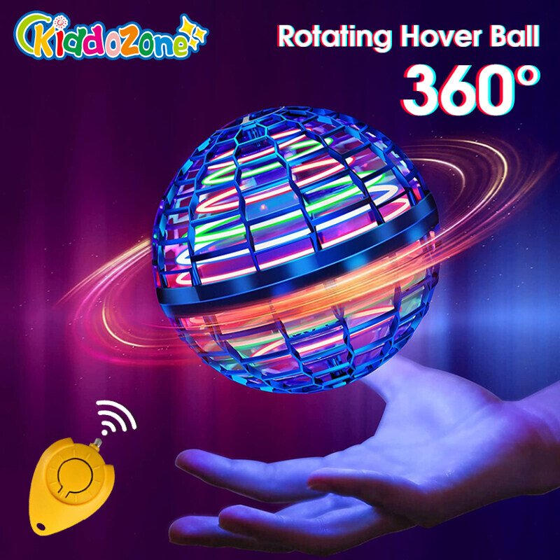 KiddoZone Flying Ball Spinner Toy Mini Hand Controlled 360° Toys Fly Orb Rotating Magic Drone Flying Boomerang Balls Hand Controlled Fidget Toys for Children Kids