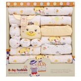 17pcs/set Newborn Girl Clothes 0-12 Months Long Sleeve Cotton New Born Baby Boy Clothing Gift Sets Suit Summer Infant Clothing - intl