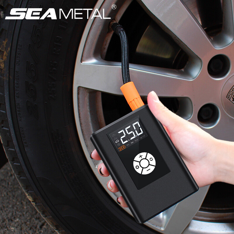 Portable Car Air Compressor Tire Inflator Air Pump Rechargeable Digital 150PSI Auto for Car Motorcycle Balls