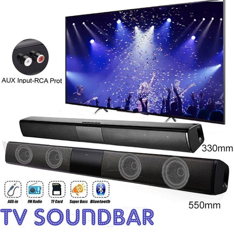 Rsionch 40W Patent New Wireless Bluetooth TV Echo Wall Soundbar Powerful 3D Music Column Music Center Home Theater System for The Computer TF/AUX