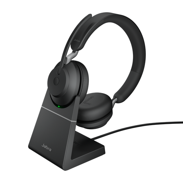 Jabra Evolve2 65 - USB-A UC Stereo with Charging Stand - Black (26599-989-989)