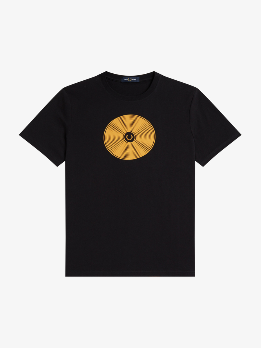 Fred Perry M3629 Disc Graphic Shirt (Black)